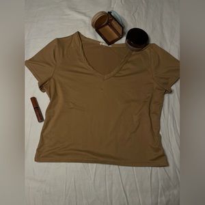 Size small, brown soft top